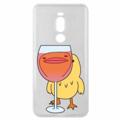 Чехол для Meizu Note 8 Качка і келих вина - PrintSalon