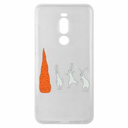 Чехол для Meizu Note 8 Зайцы возле морковки - PrintSalon