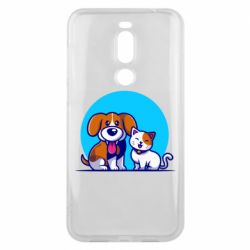 Чехол для Meizu X8 Собачка и котик - PrintSalon