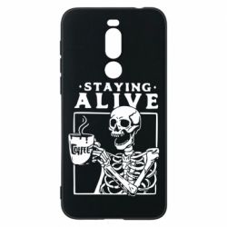 Чехол для Meizu X8 Staying alive with coffee - PrintSalon