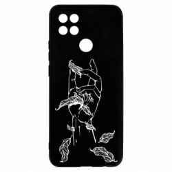 Чехол для Oppo A15s/A15 Hand with leafs - PrintSalon