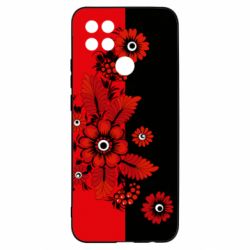 Чохол для Oppo A15s / A15 Червоні квіти - PrintSalon