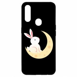 Чехол для Oppo A31 Cute rabbit on the moon - PrintSalon