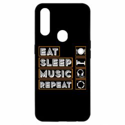 Чехол для Oppo A31 Eat sleep dj repeat. - PrintSalon