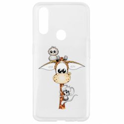 Чехол для Oppo A31 Giraffe Owl and Mouse - PrintSalon
