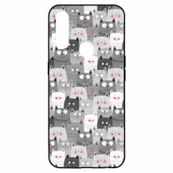 Чохол для Oppo A31 Gray cats pattern - PrintSalon