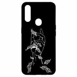 Чехол для Oppo A31 Hand with leafs - PrintSalon