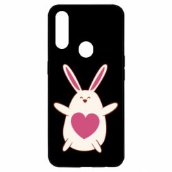 Чехол для Oppo A31 Rabbit with a pink heart - PrintSalon