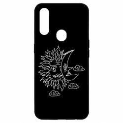 Чехол для Oppo A31 Sun and Moon faces - PrintSalon