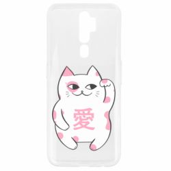 Чехол для Oppo A5/A9 2020 Cat and hieroglyphs - PrintSalon
