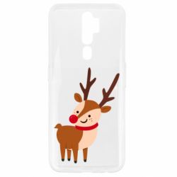 Чехол для Oppo A5/A9 2020 Deer with red nose - PrintSalon