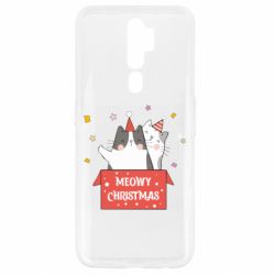 Чехол для Oppo A5/A9 2020 Meowy Christmas ( present box ) - PrintSalon