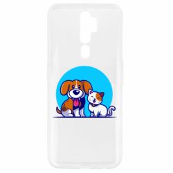 Чехол для Oppo A5/A9 2020 Собачка и котик - PrintSalon