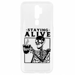 Чехол для Oppo A5/A9 2020 Staying alive with coffee - PrintSalon