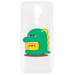 Чехол для Oppo A5/A9 2020 Уточка в костюме динозавра - PrintSalon