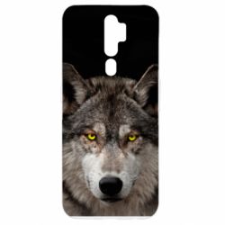 Чохол для Oppo A5/A9 2020 Wolf with yellow eyes - PrintSalon