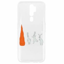 Чехол для Oppo A5/A9 2020 Зайцы возле морковки