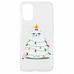 Чехол для Oppo A52/A72/A92 Cat and Christmas Lights - PrintSalon