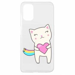 Чехол для Oppo A52/A72/A92 Cute cat with heart