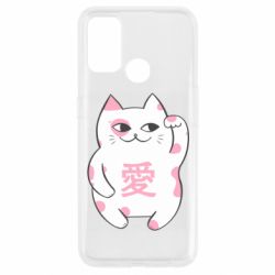 Чехол для Oppo A53/A32/A33 Cat and hieroglyphs - PrintSalon