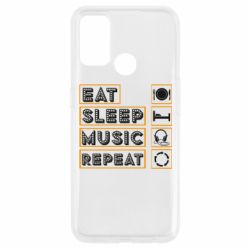 Чехол для Oppo A53/A32/A33 Eat sleep dj repeat.