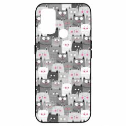 Чохол для Oppo A53 / A32 / A33Gray cats pattern - PrintSalon
