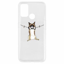 Чехол для Oppo A53/A32/A33 Grumpy Cat On The Rope - PrintSalon