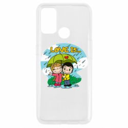 Чехол для Oppo A53/A32/A33 Love is ... in the rain - PrintSalon