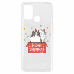 Чехол для Oppo A53/A32/A33 Meowy Christmas ( present box ) - PrintSalon