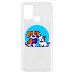 Чехол для Oppo A53/A32/A33 Собачка и котик - PrintSalon
