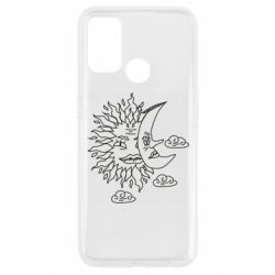 Чехол для Oppo A53/A32/A33 Sun and Moon faces - PrintSalon