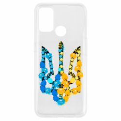 Чохол для Oppo A53 / A32 / A33Тризуб квіти Україна - PrintSalon