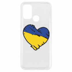Чехол для Oppo A53/A32/A33 Украина сердце с царапинами - PrintSalon