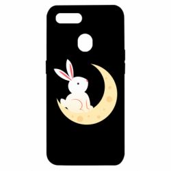Чехол для Oppo A5s/A12 Cute rabbit on the moon - PrintSalon