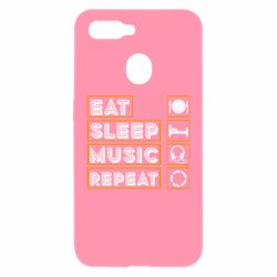 Чехол для Oppo A5s/A12 Eat sleep dj repeat. - PrintSalon