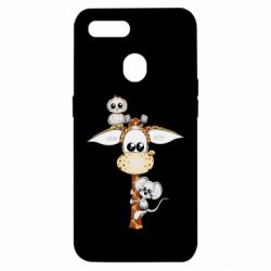 Чехол для Oppo A5s/A12 Giraffe Owl and Mouse - PrintSalon