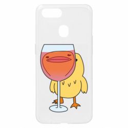 Чехол для Oppo A5s/A12 Качка і келих вина - PrintSalon