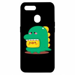 Чехол для Oppo A5s/A12 Уточка в костюме динозавра - PrintSalon
