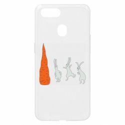 Чехол для Oppo A5s/A12 Зайцы возле морковки - PrintSalon
