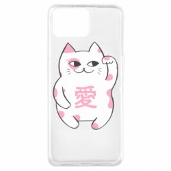 Чехол для Oppo A73 Cat and hieroglyphs - PrintSalon