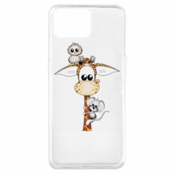 Чехол для Oppo A73 Giraffe Owl and Mouse - PrintSalon