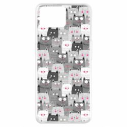 Чохол для Oppo A73Gray cats pattern - PrintSalon