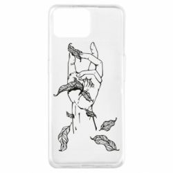 Чехол для Oppo A73 Hand with leafs - PrintSalon