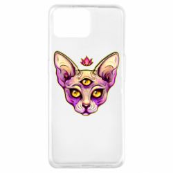 Чехол для Oppo A73 Котик сфинкс розовый - PrintSalon