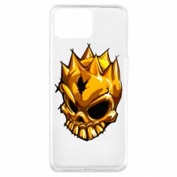 Чехол для Oppo A73 Standoff - Gold Skull - PrintSalon