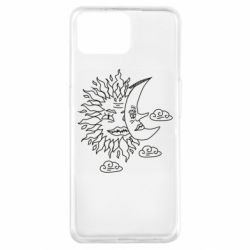 Чехол для Oppo A73 Sun and Moon faces - PrintSalon