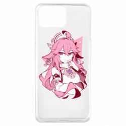 Чехол для Oppo A73 Yae Miko portrait - PrintSalon