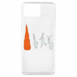Чехол для Oppo A73 Зайцы возле морковки - PrintSalon
