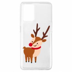 Чехол для Oppo A74 4G Deer with red nose - PrintSalon