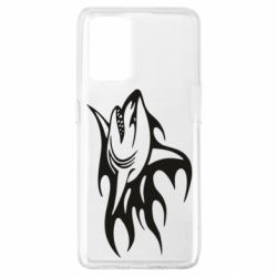 Чехол для Oppo A74 4G Flaming shark - PrintSalon